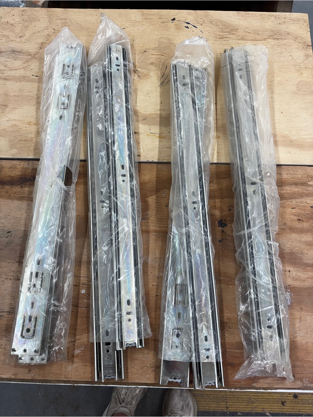 Heavy-Duty Steel Drawer Slides - Silver